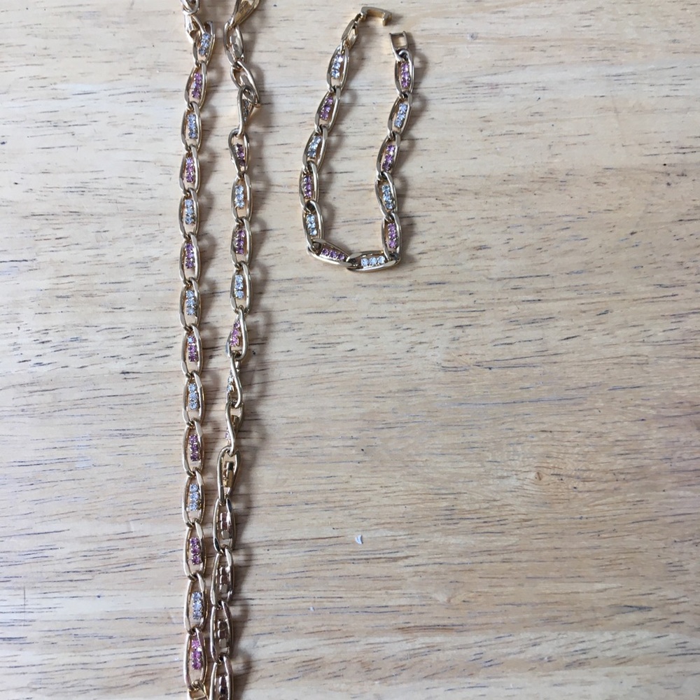“Inch of gold” necklace and bracelet set.